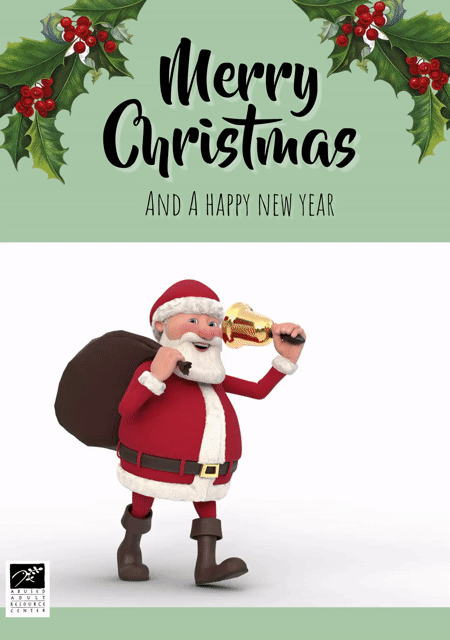Santa Bell Christmas Card